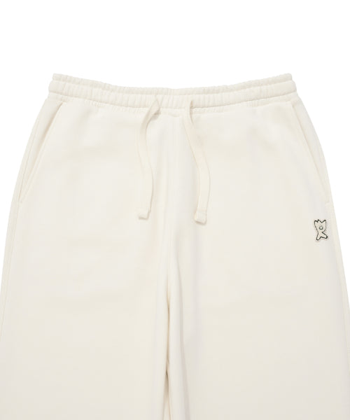 Napping sweat semi-wide pants cream
