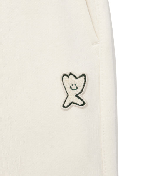 Napping sweat semi-wide pants cream