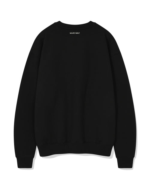 typo embroidered napping sweatshirt black