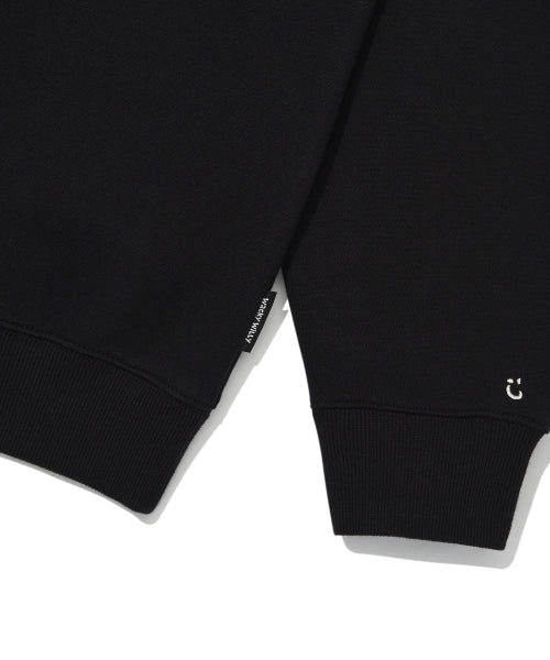 typo embroidered napping sweatshirt black