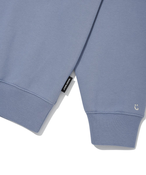 typo embroidered napping sweatshirt blue