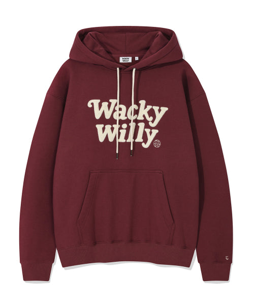 typo bouquet napping hoodie purple