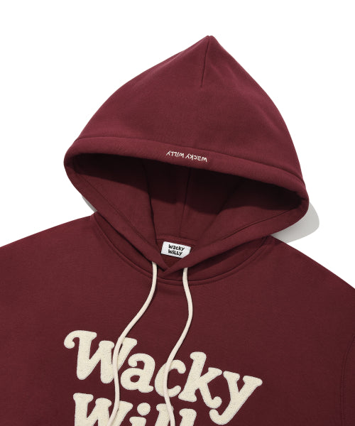 typo bouquet napping hoodie purple