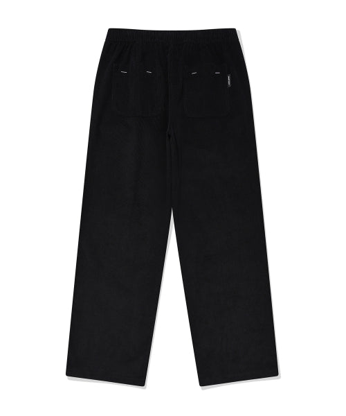 Corduroy banding pants black