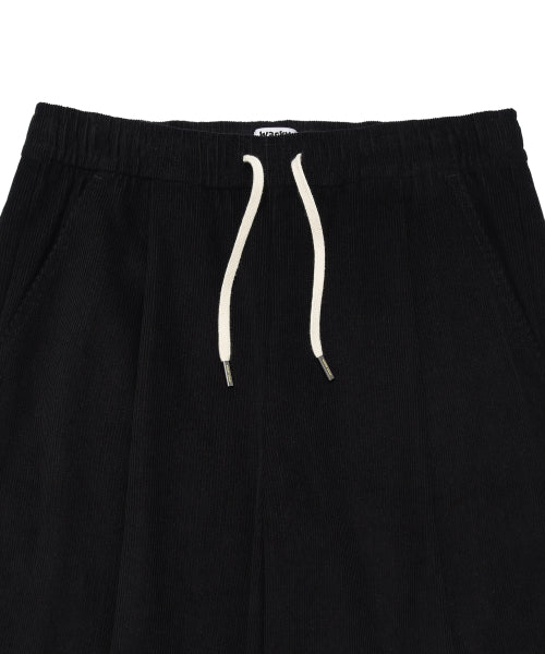 Corduroy banding pants black