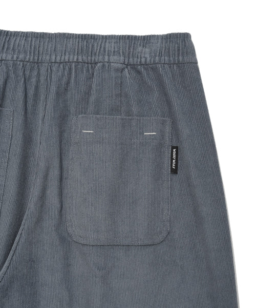 Corduroy banding pants blue