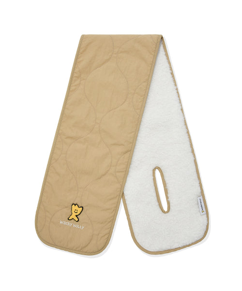 quilting reversible muffler ivory