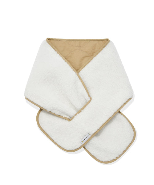 quilting reversible muffler ivory