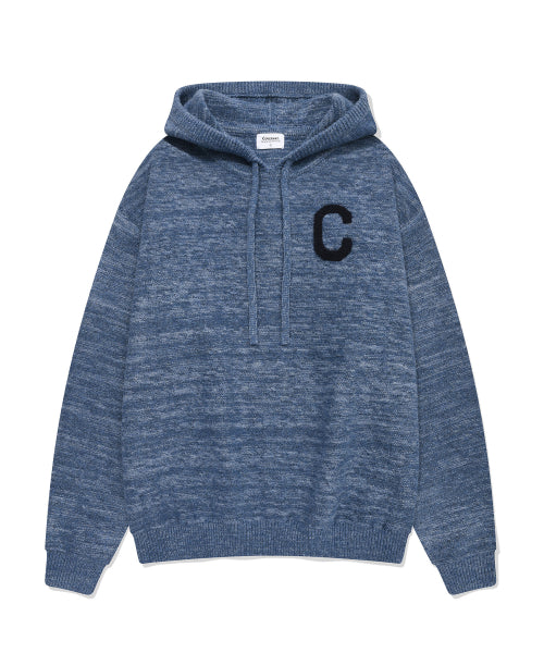 C LOGO KNIT HOODIE