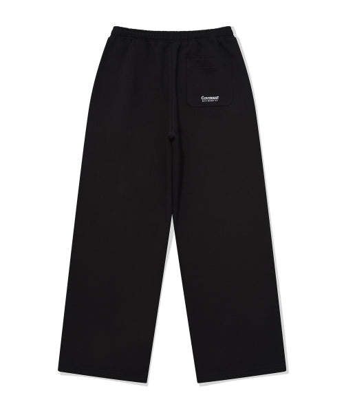 C LOGO ONE TUCK SEMI-WIDE SWEAT PANTS (Lined with fleece)
