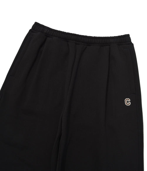 C LOGO ONE TUCK SEMI-WIDE SWEAT PANTS (Lined with fleece)