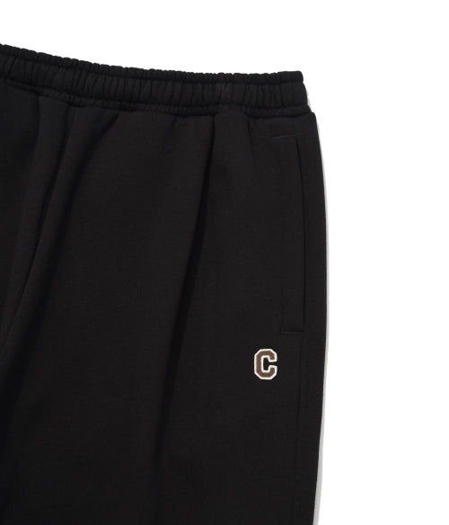C LOGO ONE TUCK SEMI-WIDE SWEAT PANTS (Lined with fleece)