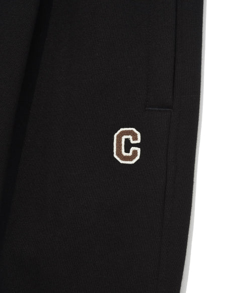 C LOGO ONE TUCK SEMI-WIDE SWEAT PANTS (Lined with fleece)