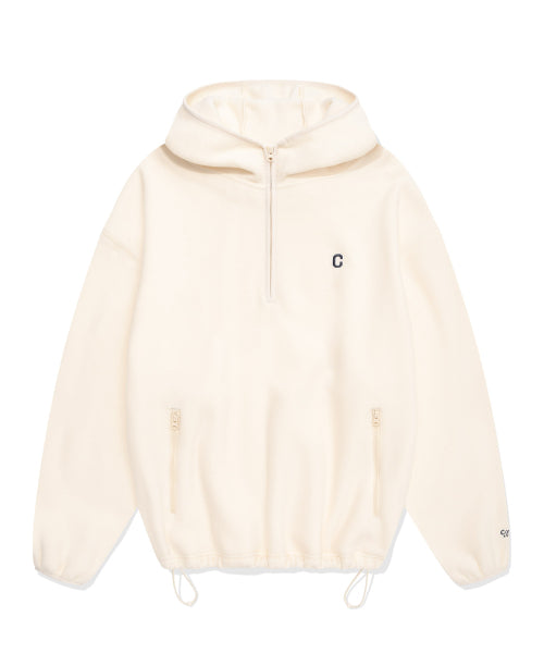C LOGO FLEECT OVER FIT HOODIE ANORAK