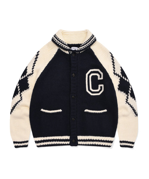 C LOGO COWICHAN KNIT CARDIGAN