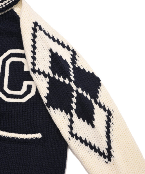C LOGO COWICHAN KNIT CARDIGAN
