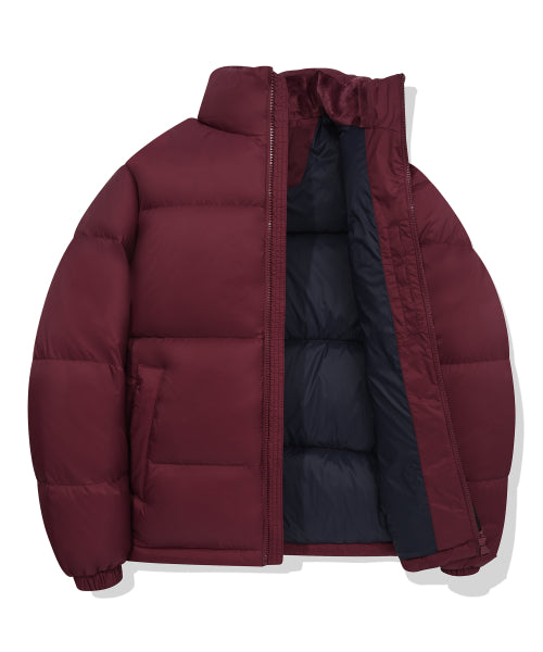 Solid Down Puffin Short Puffer Burgundy