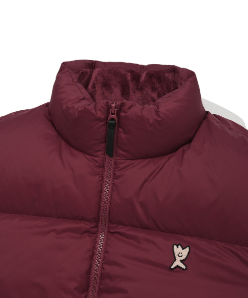 Solid Down Puffin Short Puffer Burgundy