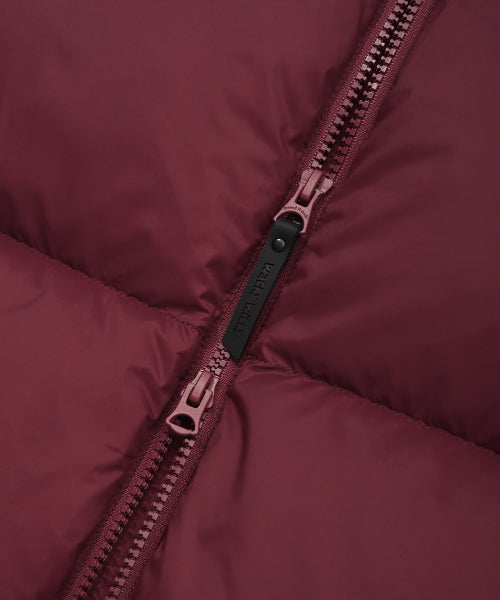 Solid Down Puffin Short Puffer Burgundy
