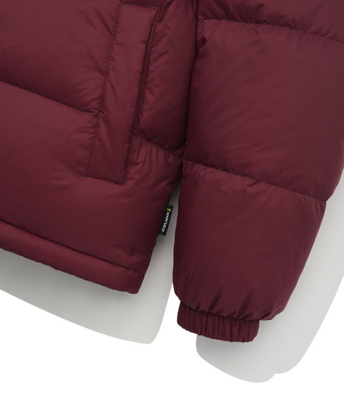 Solid Down Puffin Short Puffer Burgundy