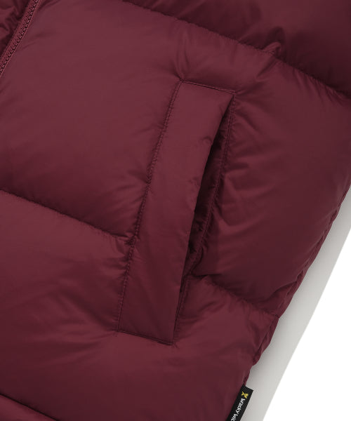 Solid Down Puffin Short Puffer Burgundy