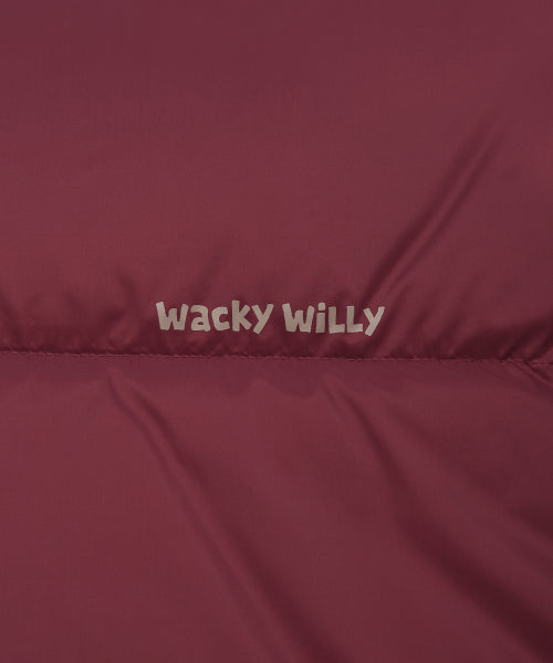 Solid Down Puffin Short Puffer Burgundy
