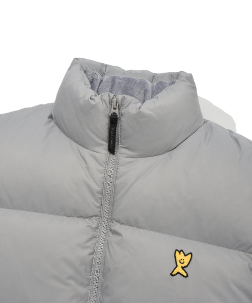 Solid Down Puffin Short Puffer Light Gray