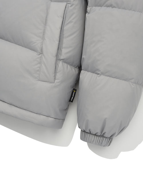 Solid Down Puffin Short Puffer Light Gray