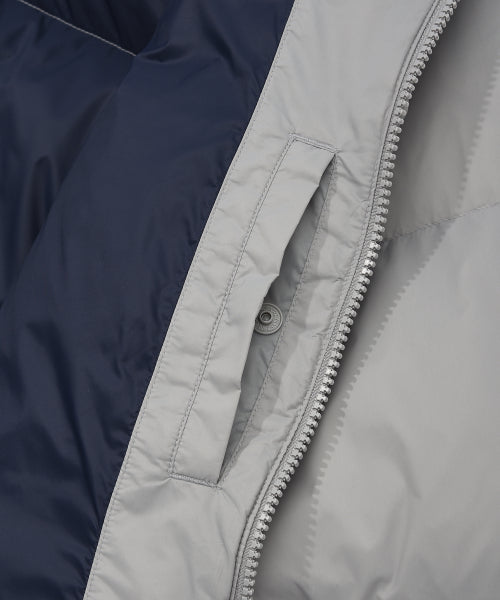 Solid Down Puffin Short Puffer Light Gray