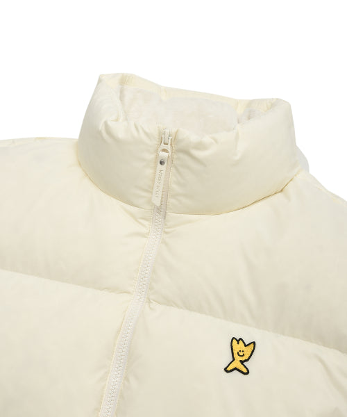 Solid Down Puffin Short Puffer Cream