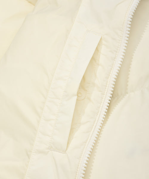 Solid Down Puffin Short Puffer Cream