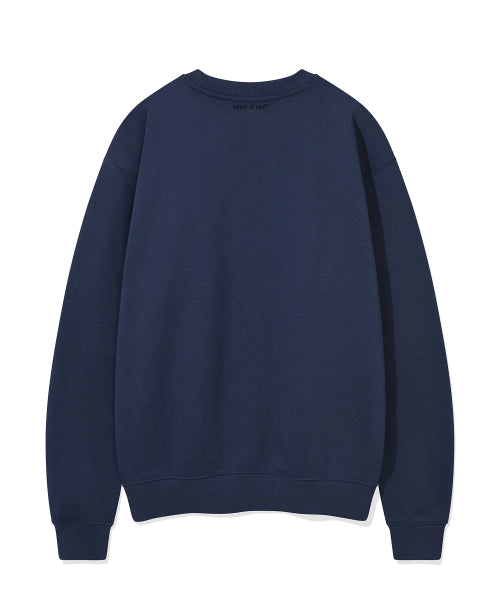 Heart. Wappen. Fleece sweatshirt. Navy