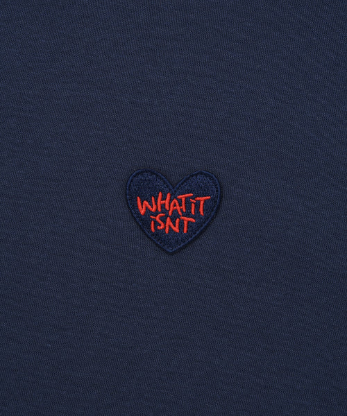 Heart. Wappen. Fleece sweatshirt. Navy