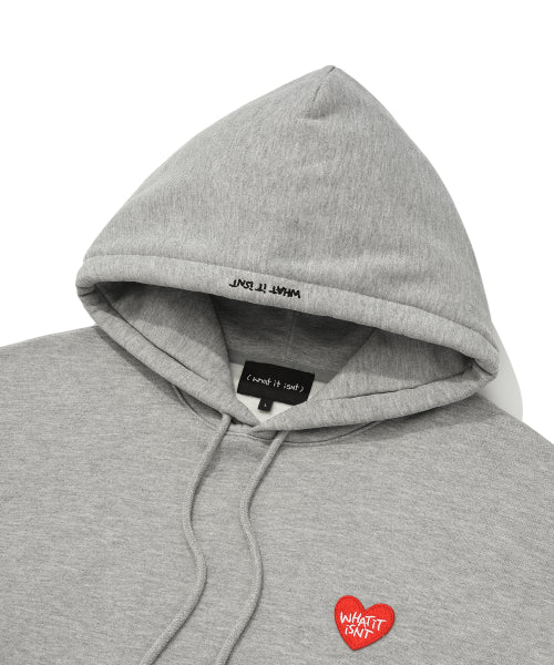 Heart Wappen Fleece-Lined Hooded Gray