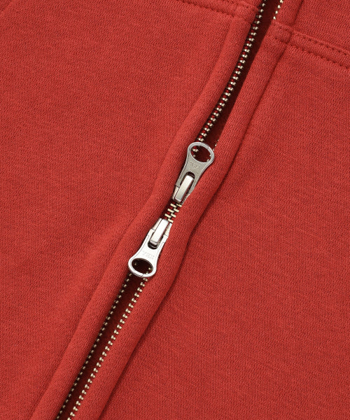 Heart Wappen Napping Hooded Zip-Up Burgundy