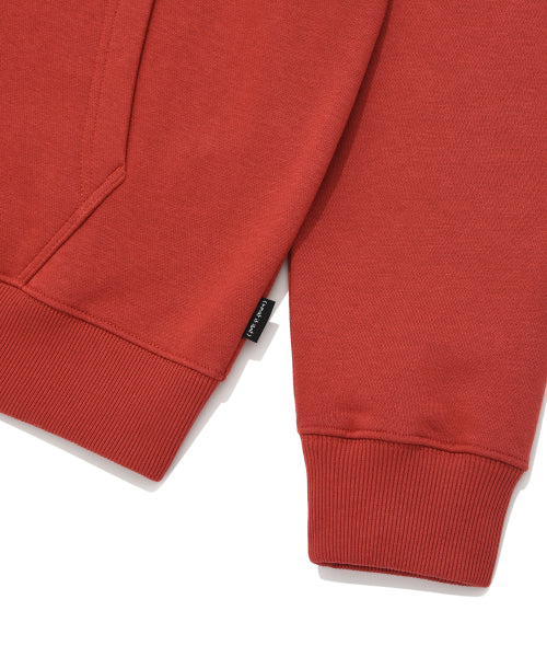 Heart Wappen Napping Hooded Zip-Up Burgundy