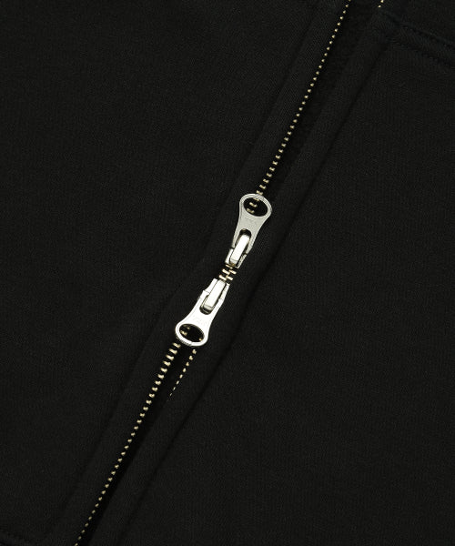 Heart Wappen Napping Hooded Zip-Up Black