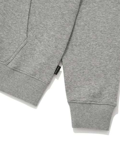 Heart Wappen Napping Hooded Zip-Up Gray