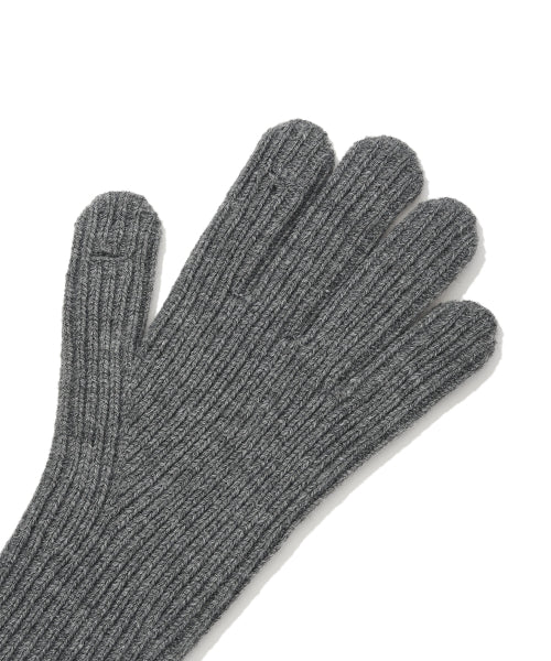Basic Knit Gloves Gray
