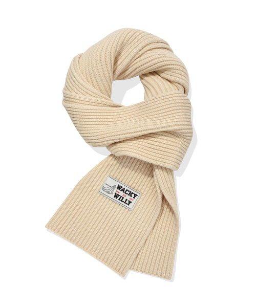 Basic Knit muffler ivory