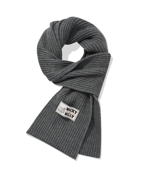 Basic Knit muffler gray