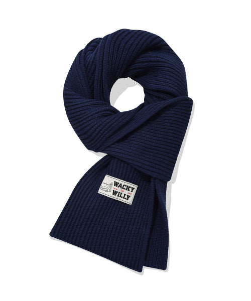 Basic Knit muffler navy