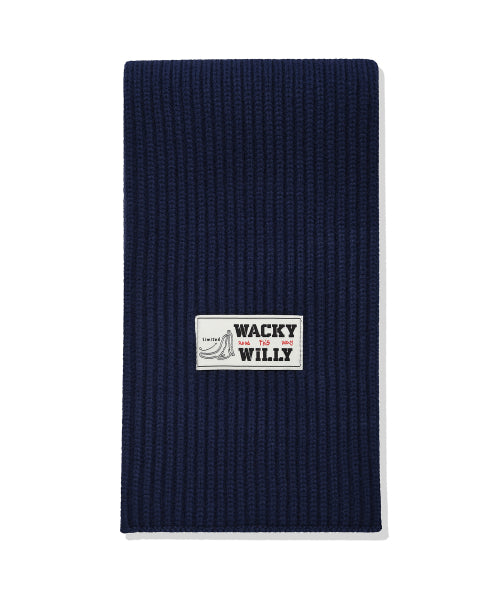 Basic Knit muffler navy