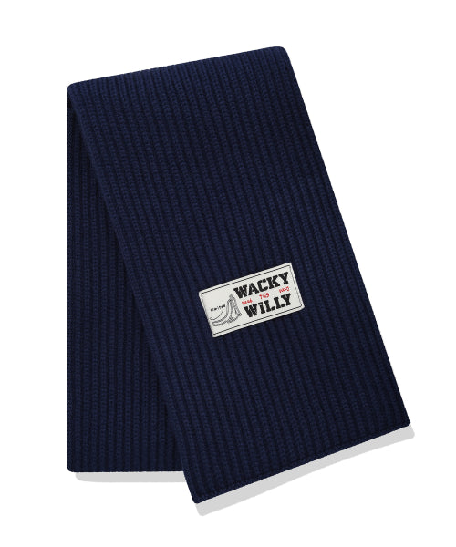 Basic Knit muffler navy