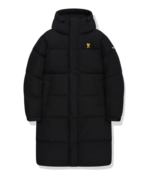 Logo Wappen Hood Long Down Jumper Black
