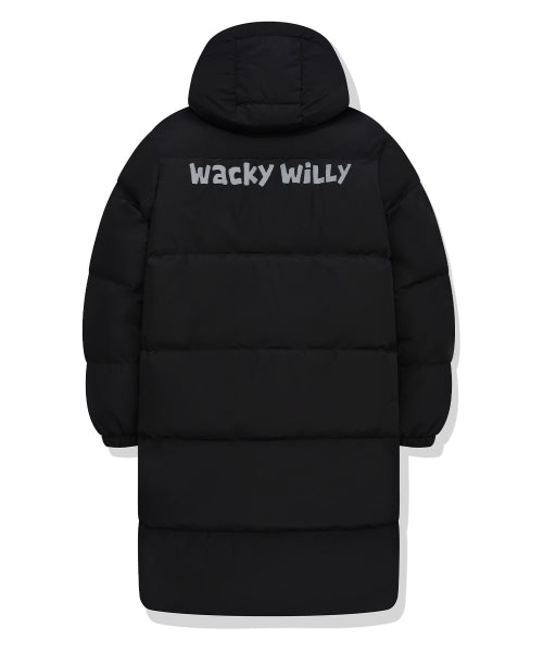 Logo Wappen Hood Long Down Jumper Black