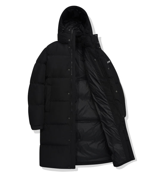 Logo Wappen Hood Long Down Jumper Black