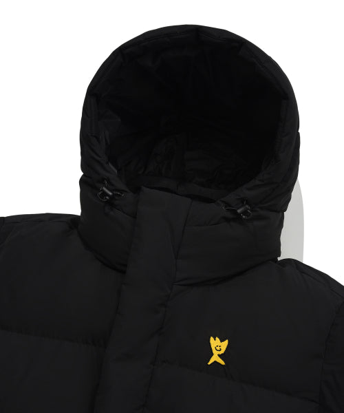 Logo Wappen Hood Long Down Jumper Black