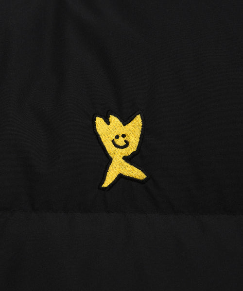 Logo Wappen Hood Long Down Jumper Black