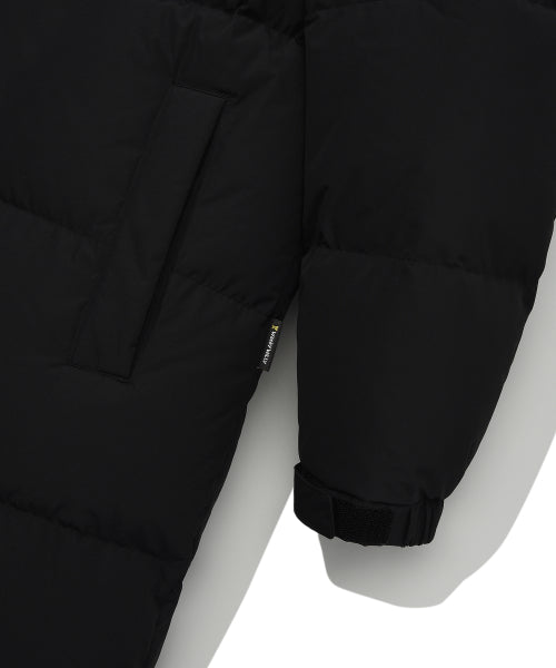 Logo Wappen Hood Long Down Jumper Black